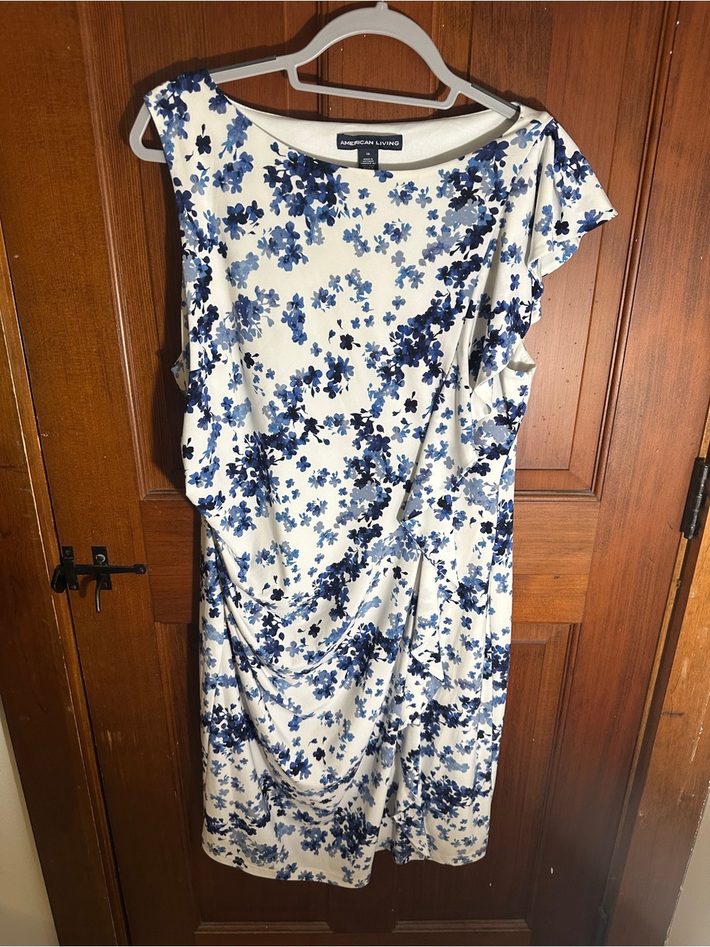 American Living Blue Floral Formal Dress